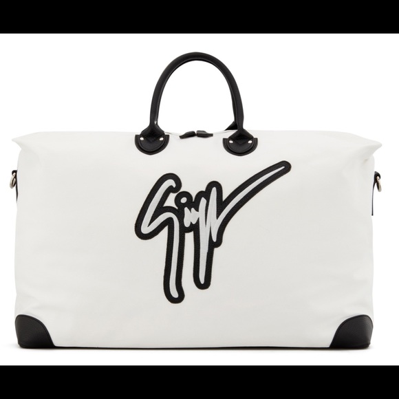 giuseppe zanotti NEW white carryall weekend bag - Picture 2 of 6